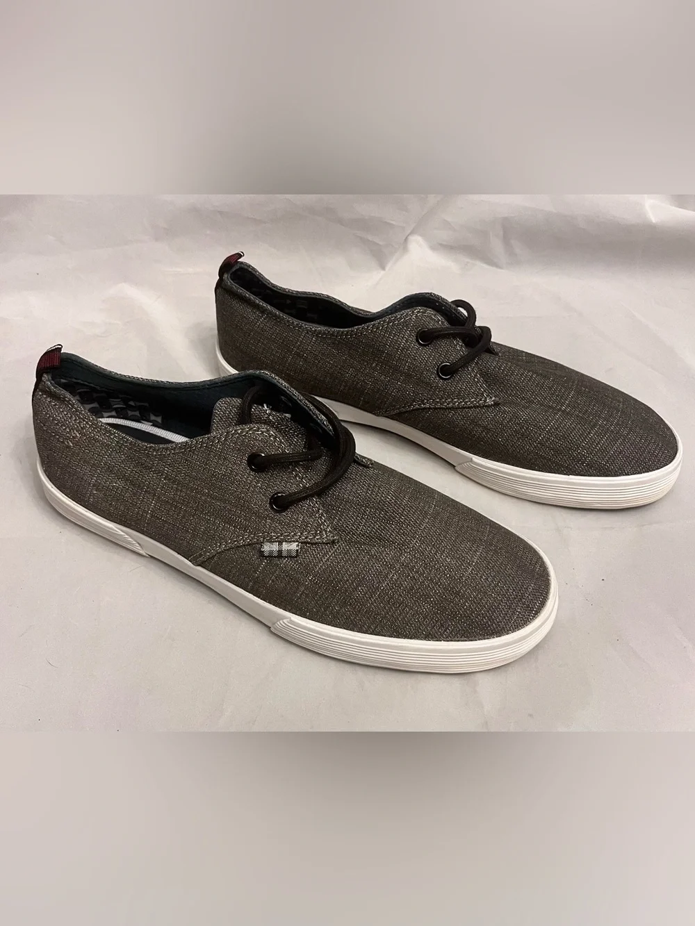 Ben Sherman Men's Casual Canvas Lace-Up Sneakers in Brown